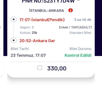 YHT Trenin Sefer Sırasında Beklemesi 1 Saat