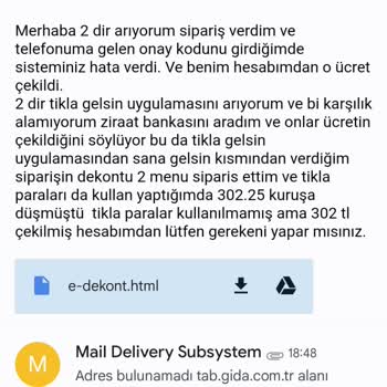 Hesabımdan Para Çekildi Ancak Siparişim Oluşturulmadı Tıkla Gelsin