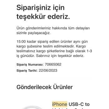 Sahte Sayfa Ve Çalışmayan Apple USB Kablosu