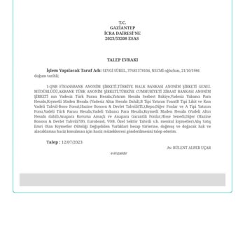 Gaziantep İcra Dairesi Hesaplarımda Bloke Var