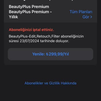 Beauty Plus Para İadesi Acil