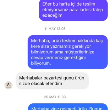 Ayna Tasarım Evi Ürün Teslimatı Ve Ücret İadesi Sorunu