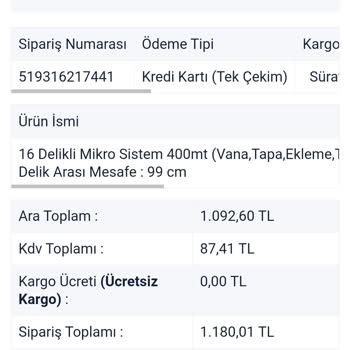 Kalitek Damla Sulama Sistemleri Kalitek Damlama Şikayet