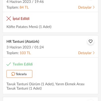 Trendyol Yemek 2 Saat Sonra Sipariş İptali