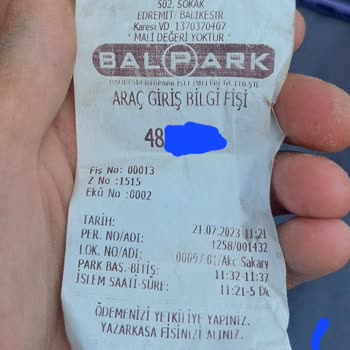 Balpark Otopark Balpark Haksız Otopark Ücreti