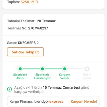Trendyol Express Trendyol Gelmeyen Ürün Verilmeyen Ücret İadesi