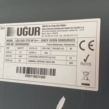 Uğur Derin Dondurucu No Frost Ama Karlama Yapıyor