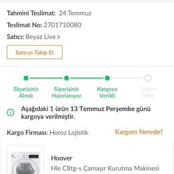 Horoz Lojistik Dağıtıma Çıkan Ürün Bir Türlü Gelemedi!