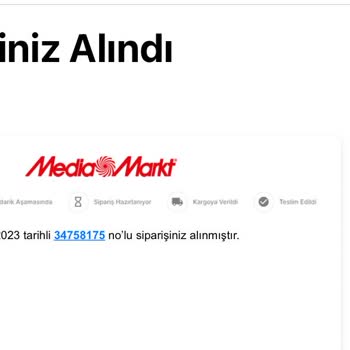 Media Markt Online Alışveriş Sorunu!