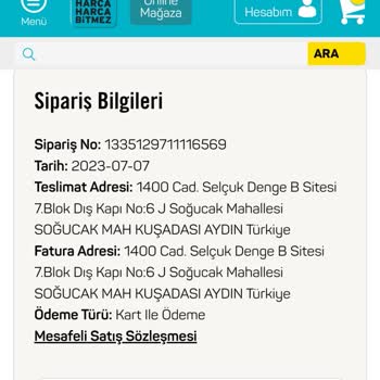 A101 Fakir Marka Süpürge Teslim Edilmedi.