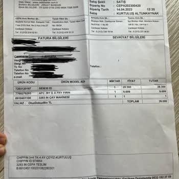 Arçelik Mağduriyeti (satın Alınan Ürün Teslim Edilmiyor)