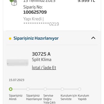 Beko.com'dan Verilen Klima Siparişi Zamanında Ulaşmadı
