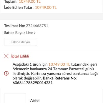 Trendyol Tedariği Sağlanamayacak Ürünün Satışının Yapılması