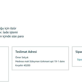 Amazon Paramı İade Etmiyor.