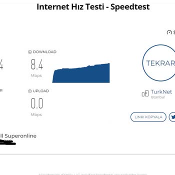 Superonline İnternet Hızım Sözleşme Değerinin Çok Çok Altında