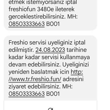 Freshio Fun Mağduriyetim Giderilsin Fatura İptal Edilsin