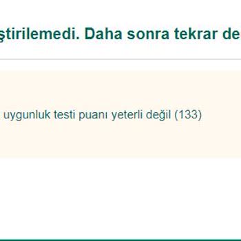 Kuveyt Türk Müşteri Uygunluk Testi Puanı Yeterli Değil Uyarısı