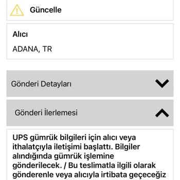 UPS Firması Ürünümü İade Etmiyor