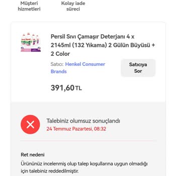Persil Henkel Consumer Brands Satıcı Hatası (Hepsiburada)