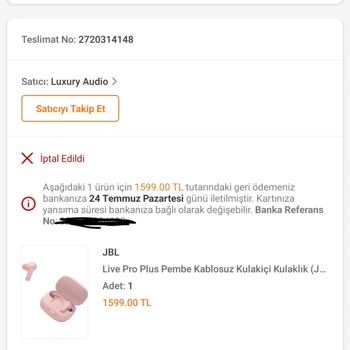 Trendyol Habersiz Sipariş İptali