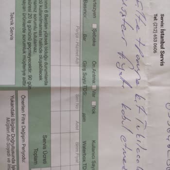 Waterbox Teknik Servis Sorunu