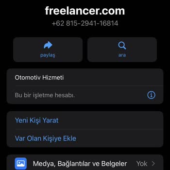 Freelancer.com A Ait Olduğu Bilinmeyen Numara