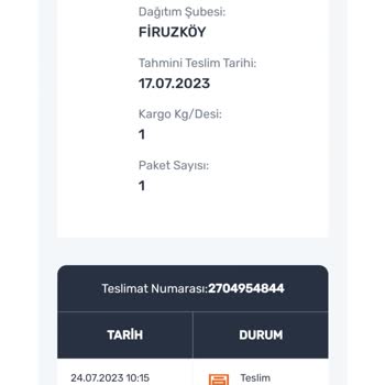 Aras Kargo Teslim Tarihi Yanıltıcı