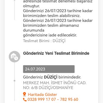 MNG Kargo Şikayet Osmaniye/Kadirli Şubesi