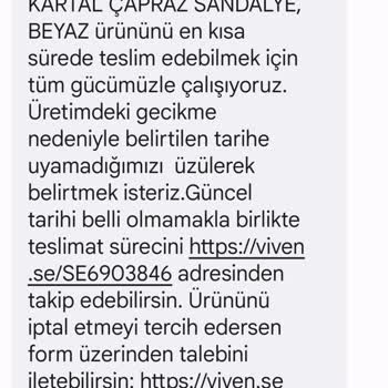 Vivense 1 Aydır Gelemeyen Ürün Sorunu
