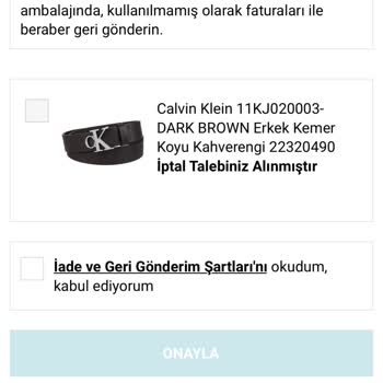 A101 Ürünümü İptal Etmiyor.
