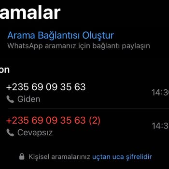 WhatsApp'tan +235 Kodlu Yurt Dışı Hattından Arama!