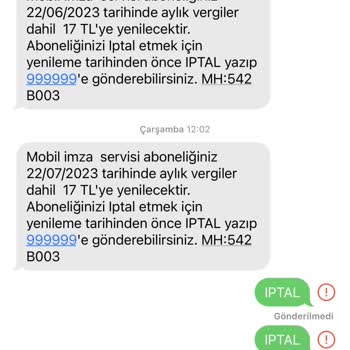 Vodafone Mobil İmza İptali