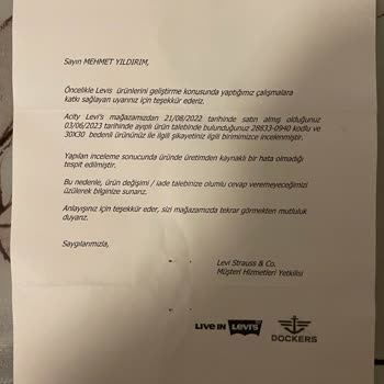 Ürününün Arkasında Durmayan Levi's!