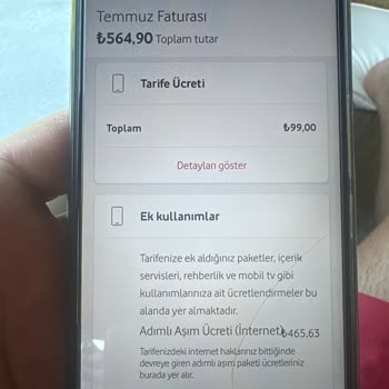 Vodafone Fatura Aşım Miktarı