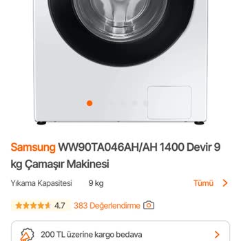 Çamaşır Makinesi Hepsiburada Ürünü Teslim Etmeyip İade Talebi Veriyor.