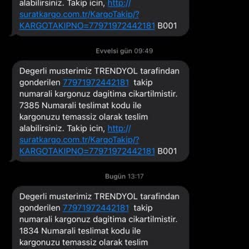 Sürat Kargo Getirilmeyen Kargo Teslimatı