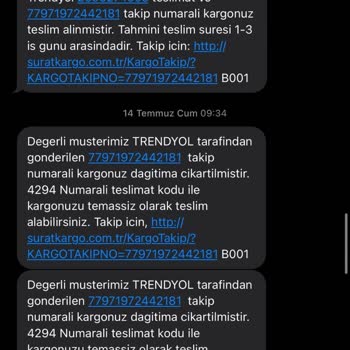 Sürat Kargo Getirilmeyen Kargo Teslimatı