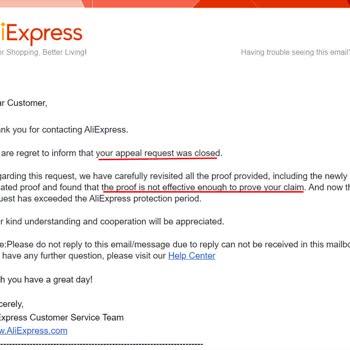 AliExpress'te Ürün Eksikse, Vergi Ve Shipping İade Edilmiyor!