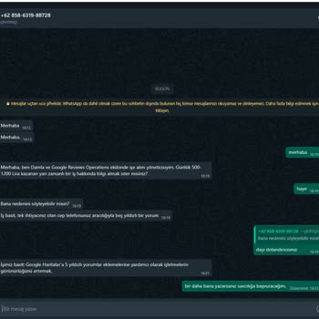 WhatsApp Dan Yabancı Numaradan Gelen Mesaj