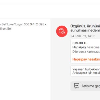 Hepsiburada Habersiz Sipariş İptali Mağduriyeti