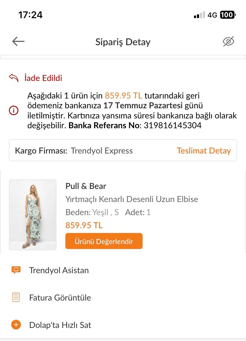 Trendyol iade ücreti deals ne zaman yatar