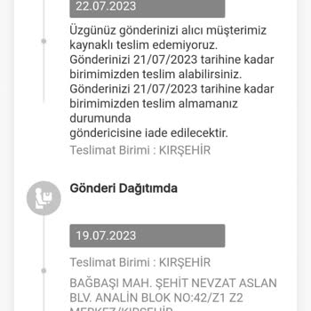 MNG Kargo Kırşehir Şube Sorumsuzluğu