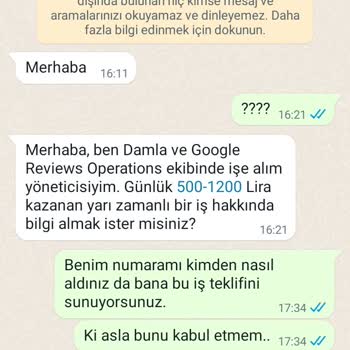 WhatsApp'dan Bilinmeyen Birinden İş İle İlgili Mesaj Gelmesi
