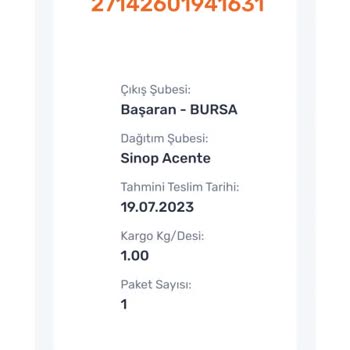 Sürat Kargo Sinop Şubesinde 1 Haftadır Dağıtılmayı Bekleyen Kargom.