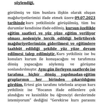 Kariyerist Akademi Eğitim Hakkımın Engellenmesi