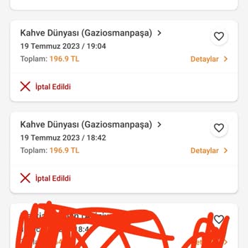 Kahve Dünyası Online Siparişi Getirmeme