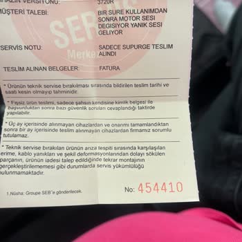 Rowenta Marka Süpürge Motoru Yanık Kokusu Ve Sesi Değişmesi