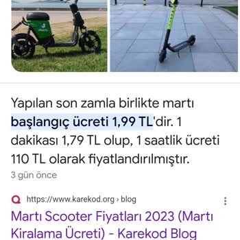 Karekod Blog Sitesinde Martı Mobilet Fiyatları Hakkında Yanıltıcı Bilgi