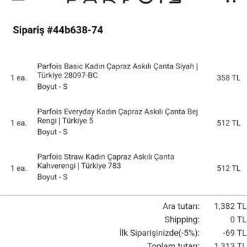 Parfois Sipariş Ettiğim Ürünler 1 Ay Oldu Gelmedi