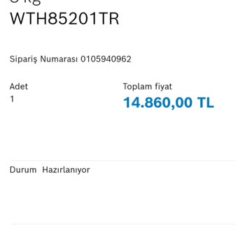 1 Ayı Geçti, Online Bosch Üzerinden Siparişim Teslim Edilmedi